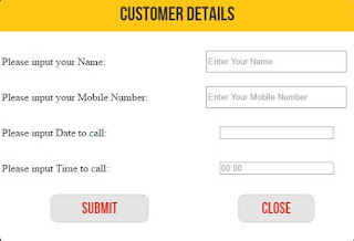 railway e catering customer details form