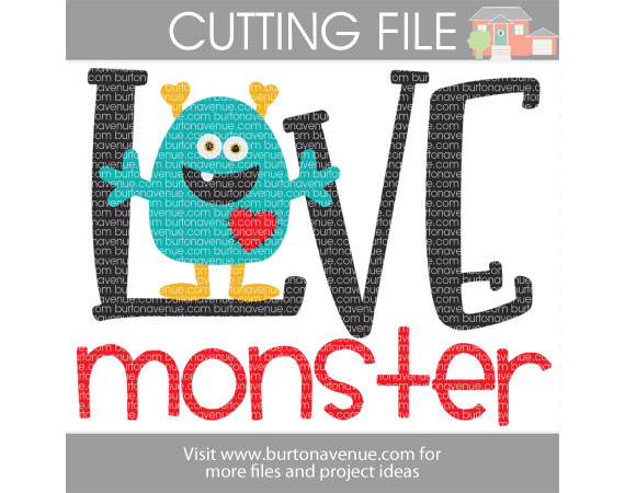 Love Monster Svg File Burton Avenue