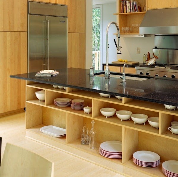 How to place the shelves in the kitchen