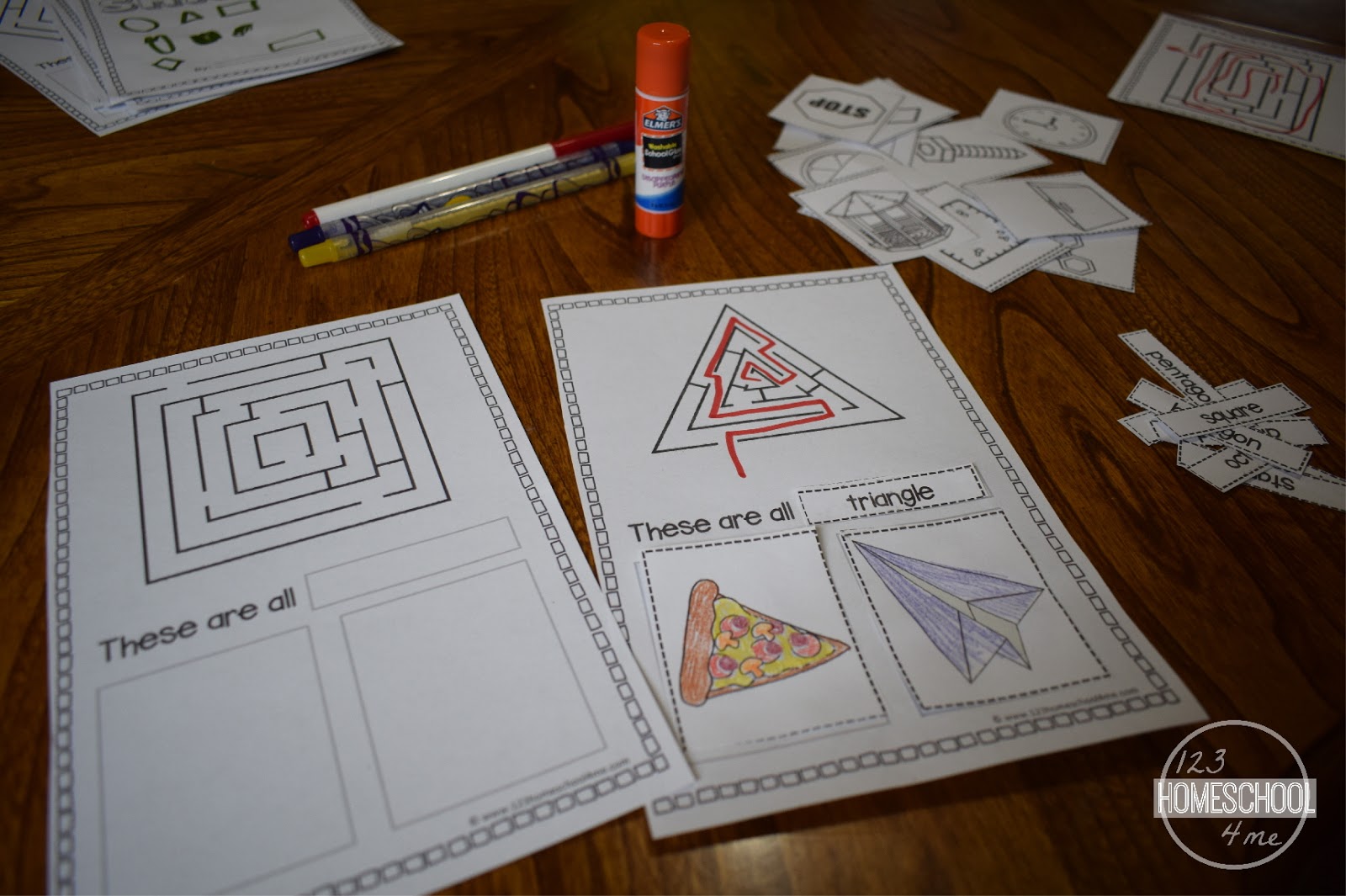 FREE Cut & Paste Shapes Book