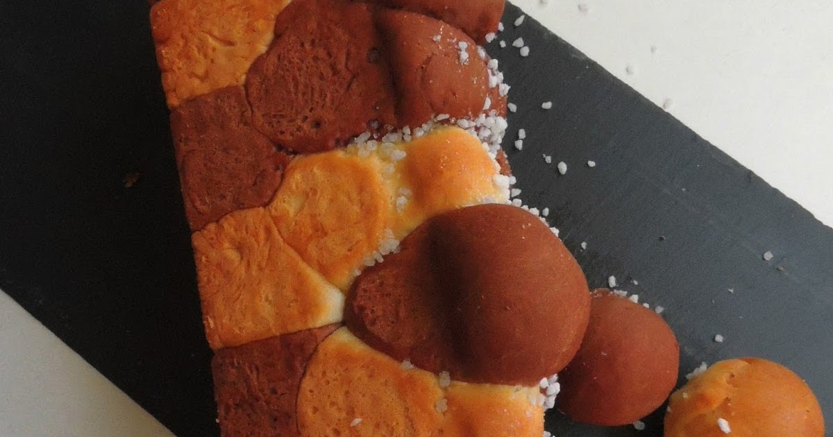 Priya's Versatile Recipes Eggless Checkerboard Pull Apart Bread with