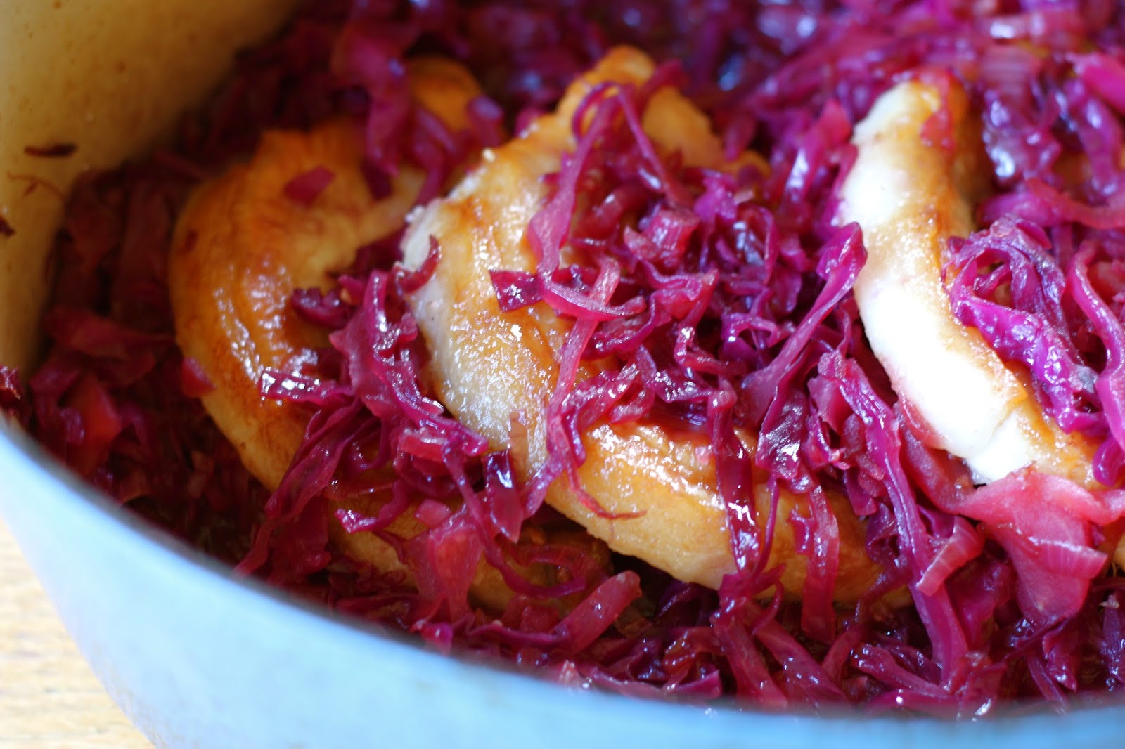 ben and birdy Pork Chops with MapleCider Cabbage