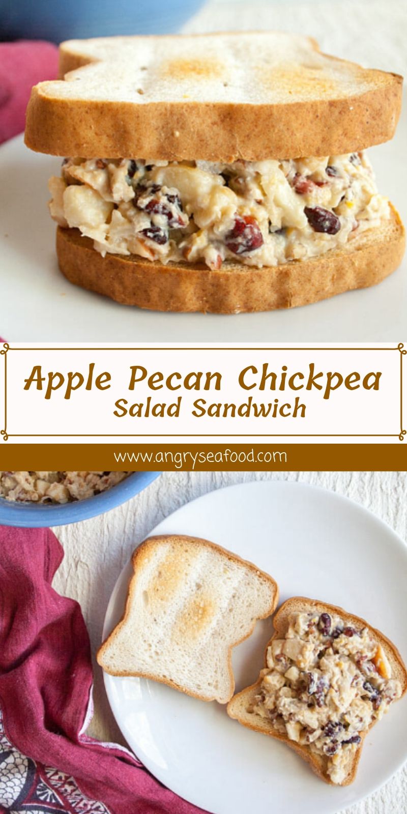 Apple Pecan Chickpea Salad Sandwich Apple Pecan Chickpea Salad Sandwich