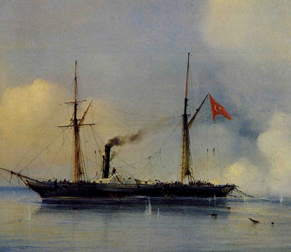 Военный пароход. Пароходофрегат 1853-1856. Пароходо Корвет Америка.