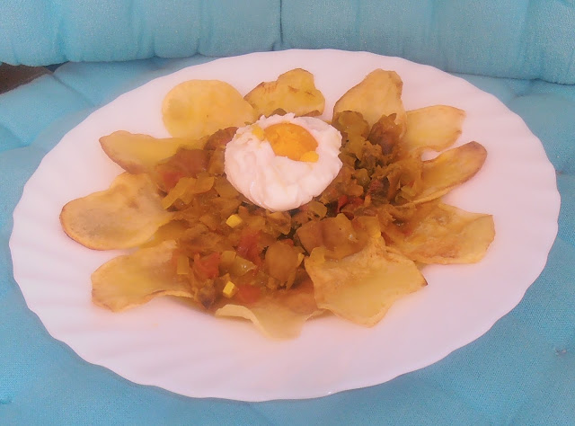  mollejas sobre torta de patatas 