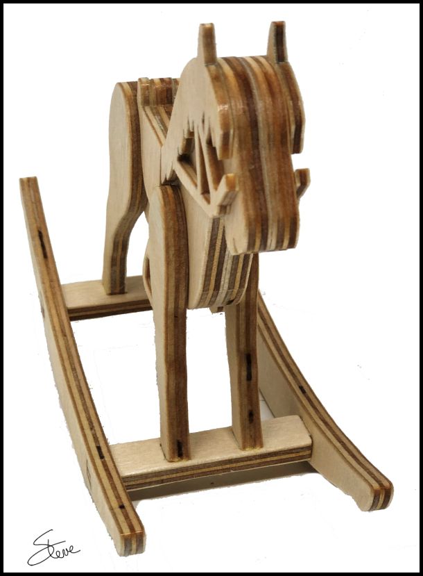 Scrollsaw MiniRocking Horse Scroll Saw Pattern.