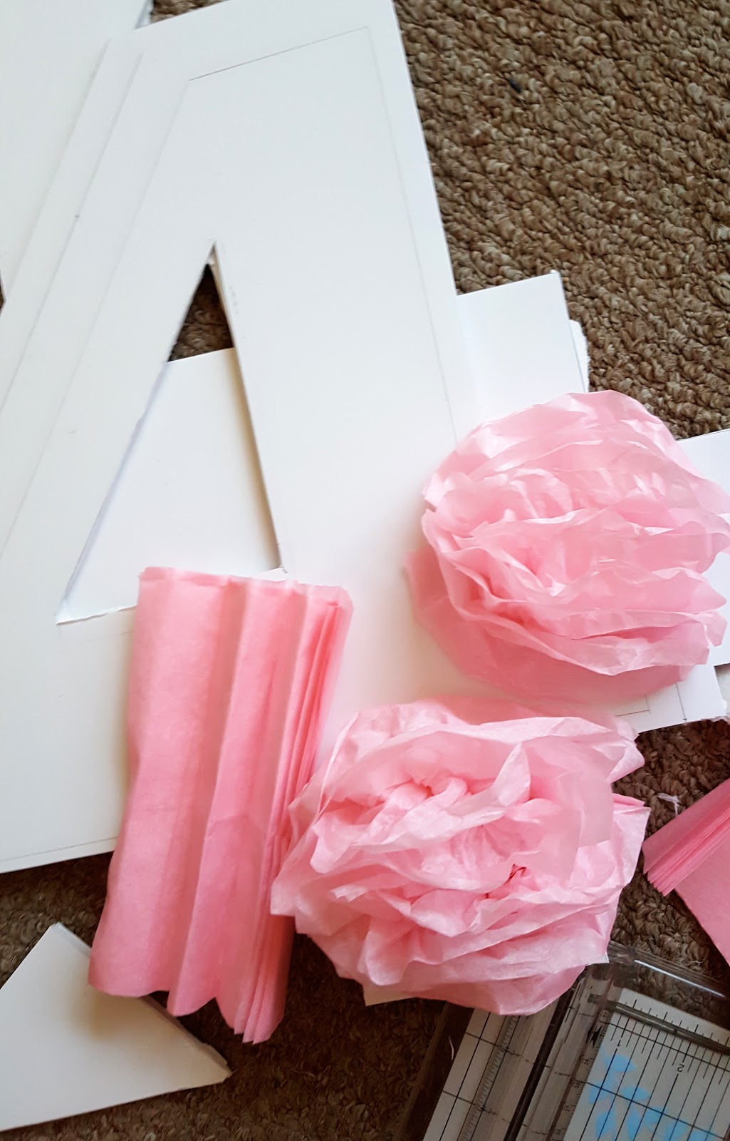 Tissue paper birthday number