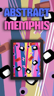 Pink abstract 80s Memphis style pattern