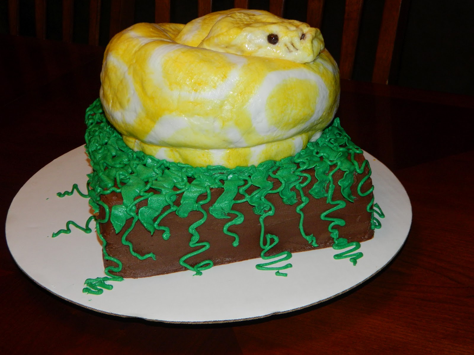 Blogger Traci LeBrun Snake Cake and Cake Recipe