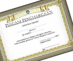 Download Contoh Piagam Penghargaan Peringkat Kelas 2021 2022 2023 Background
