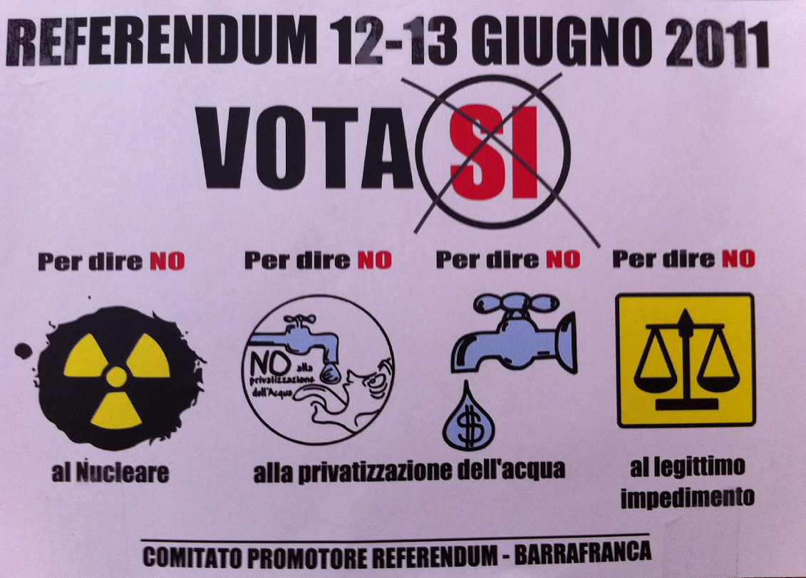 Il Diluvio Il Referendum del 12 e 13 Giugno 2011