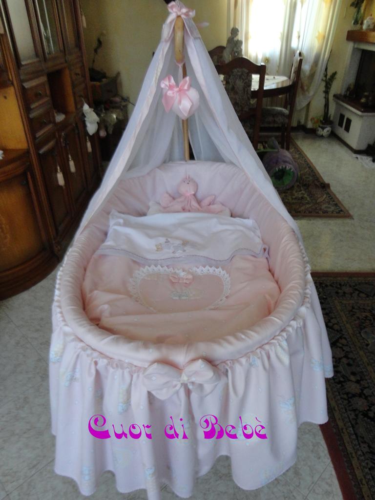 culle in vimini rivestite