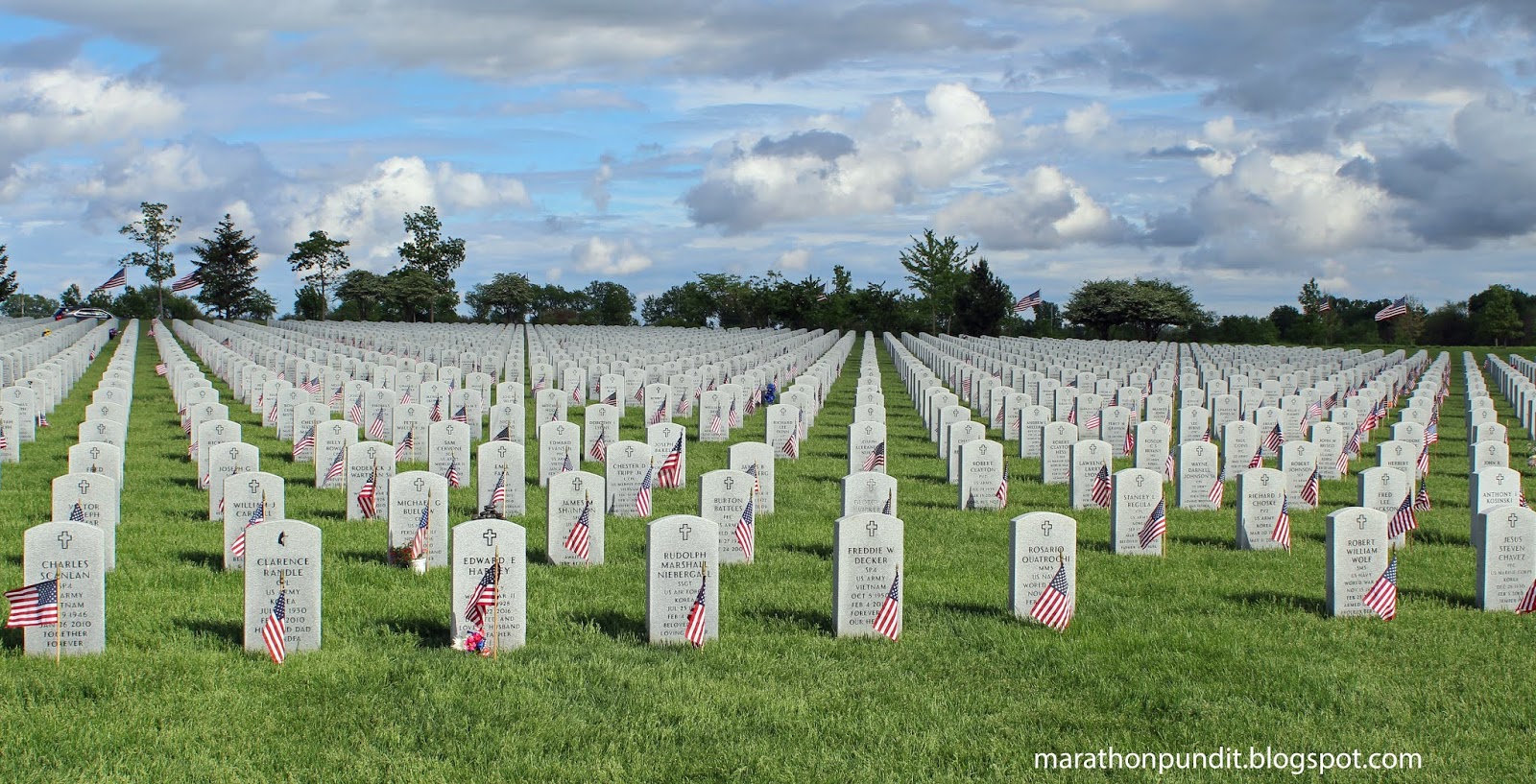 Marathon Pundit Abraham Lincoln National Cemetery on Memorial Day Weekend
