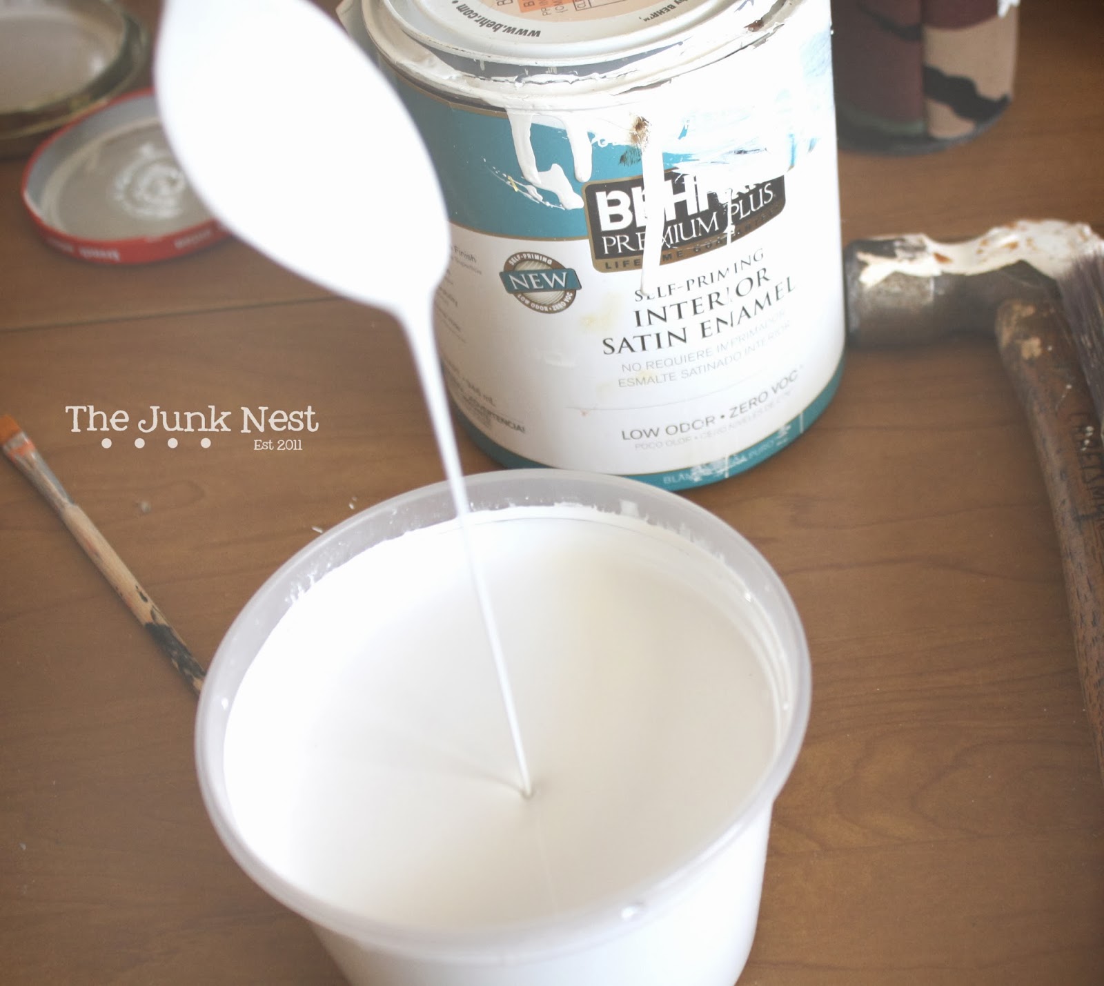 The Junk Nest How To Get A Smooth Finish On Painted Furniture
