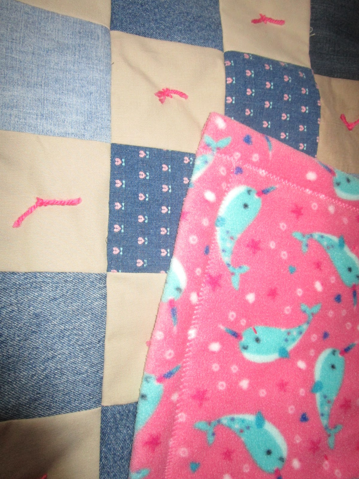 Andrea's Quilts Narwhal quilt
