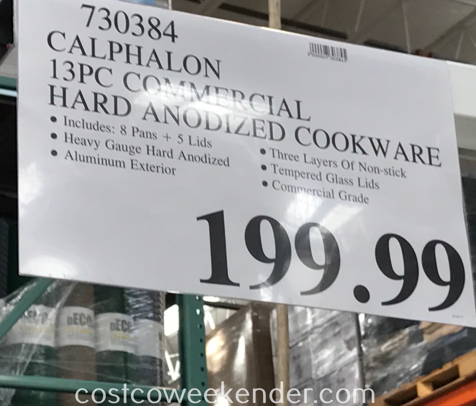 Calphalon 13pc Commercial Hard Anondized Cookware Set Costco Weekender