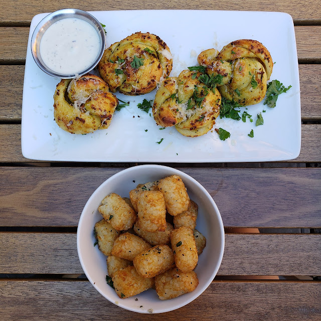 Garlic Knots and Tater Tots from Virtuous Pie in Victoria, British Columbia