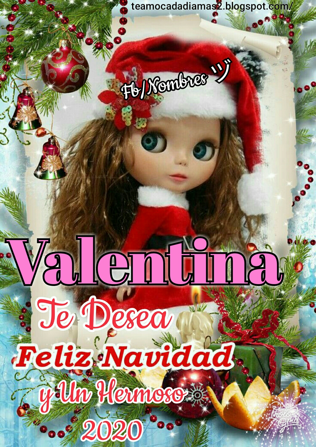 muñequitas de navidad con nombre