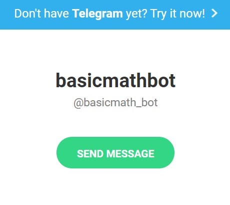 Bot telegram penjawab soal matematika