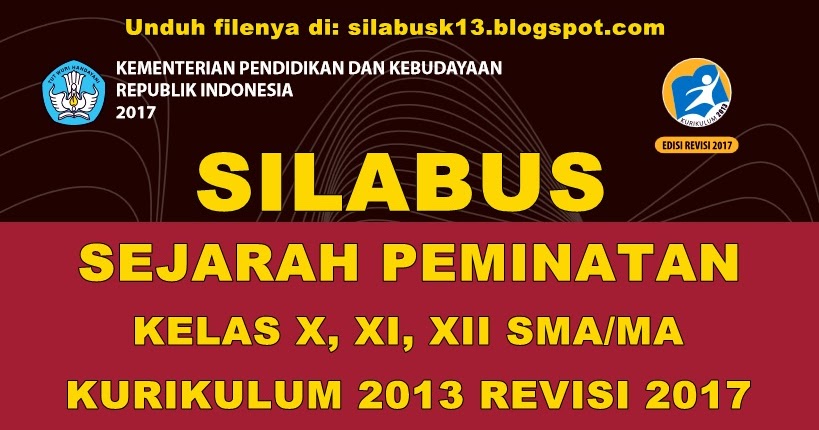 Silabus Sejarah Peminatan Sma Ma Kurikulum 2013 Revisi 2017 Silabus Sejarah Peminatan Sma Ma Kurikulum 2013 Revisi 2017