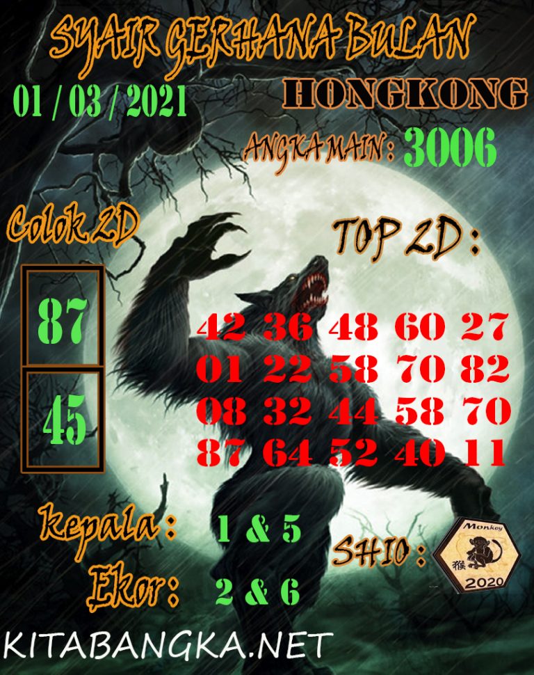 Syair Hk Hari Ini Paling Jitu Senin 01032021 Prediksi