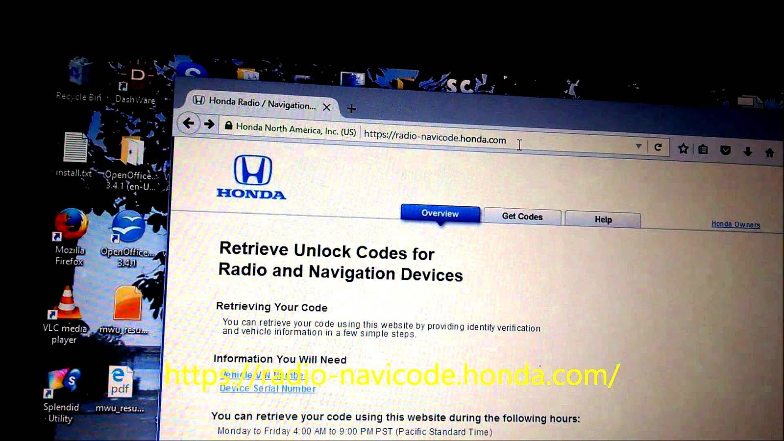 Honda Pilot Radio Code - Radio Choices