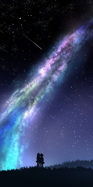 Colorful milky way