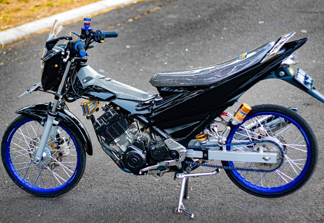 Modifikasi Satria Fu Warna Hitam Polos, Original, Doff, Metalik Dll