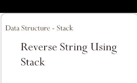 C program to Reverse a String using STACK