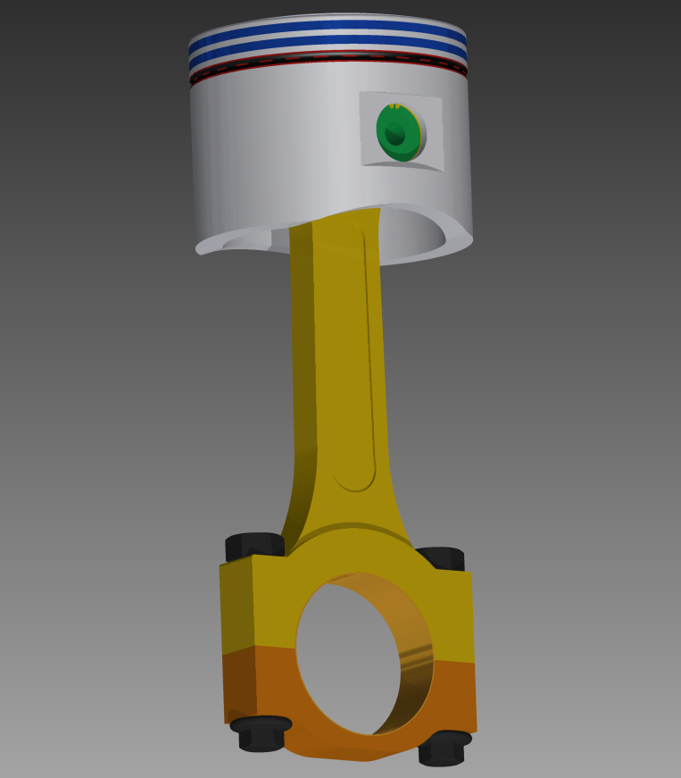 My projects Piston Designed in Autodesk Inventor