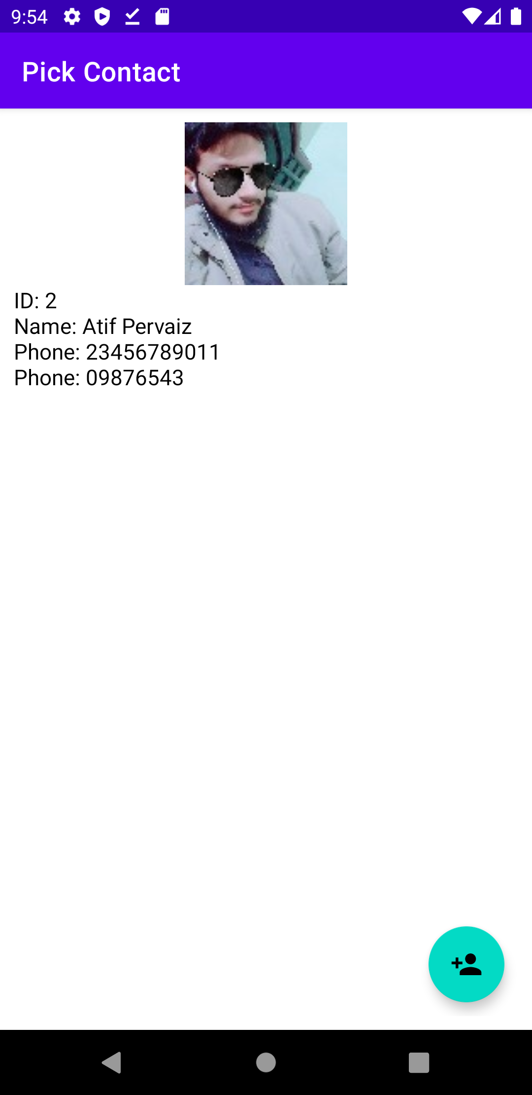 Pick Contact | Android Studio | Java