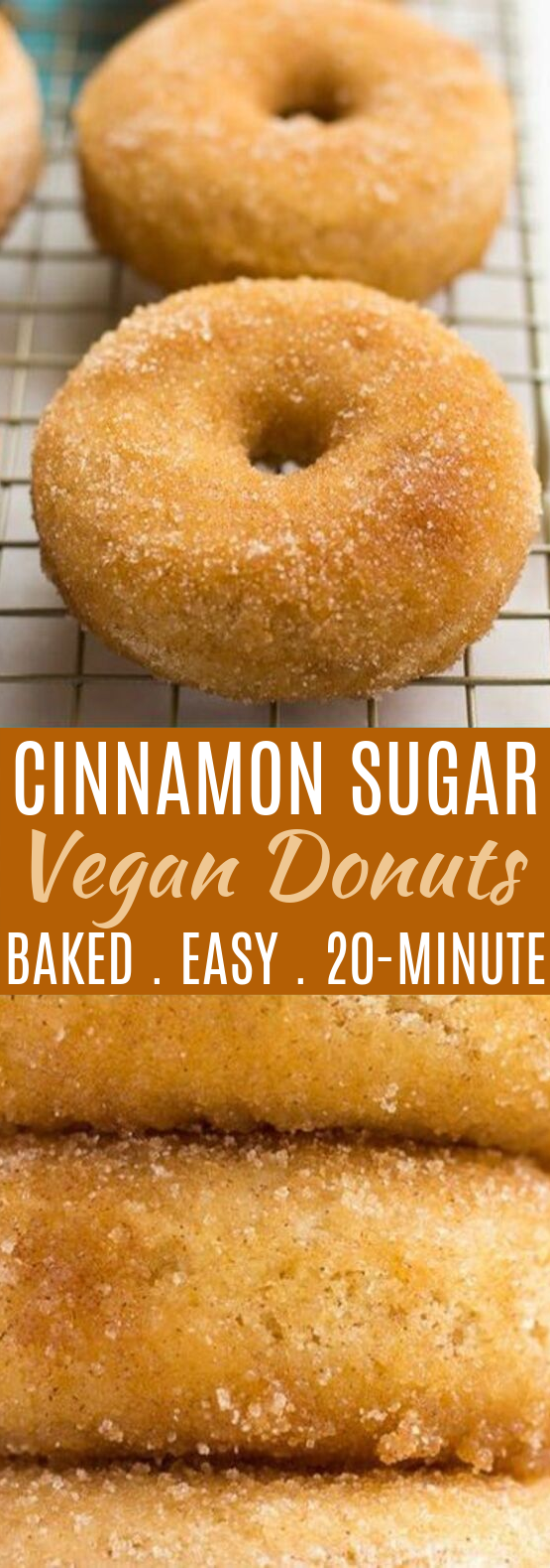 Vegan Sugar Cinnamon Donuts #vegan #breakfast