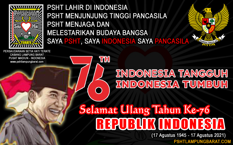 Dirgahayu Kemerdekaan Republik Indonesia Tahun 2021 - PSHT Lampung Barat
