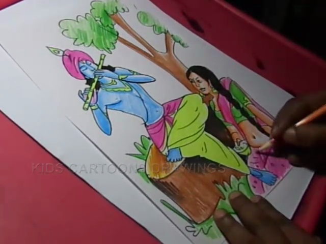 Featured image of post Lord Krishna Cartoon Drawing - Draw bottom outline of the clothing of radha.