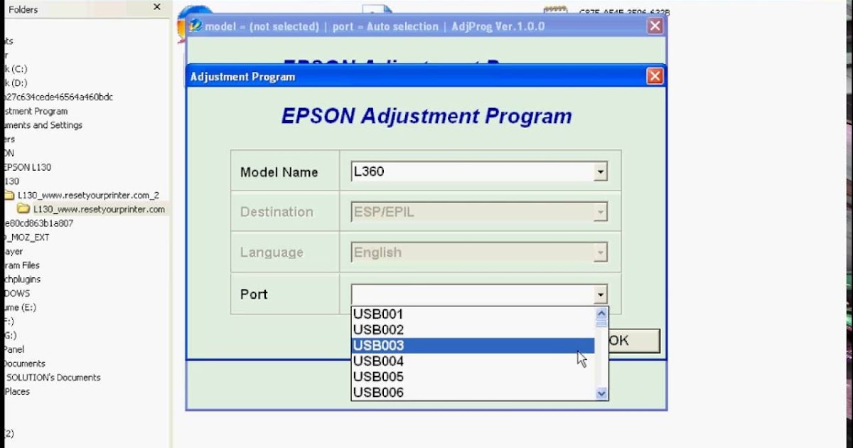 Epson l360 reset software pasapat