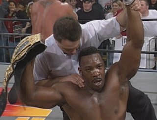WCW SuperBrawl VIII (1998) - Booker T defended the TV title against Saturn and Rick Martel in two matches