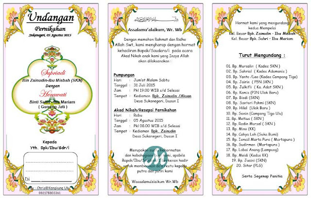 35+ Contoh Undangan Walimatul Ursy yang Bisa di Edit