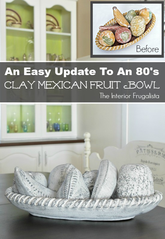 An 80's Clay Mexican Fruit Bowl update with chalk paint