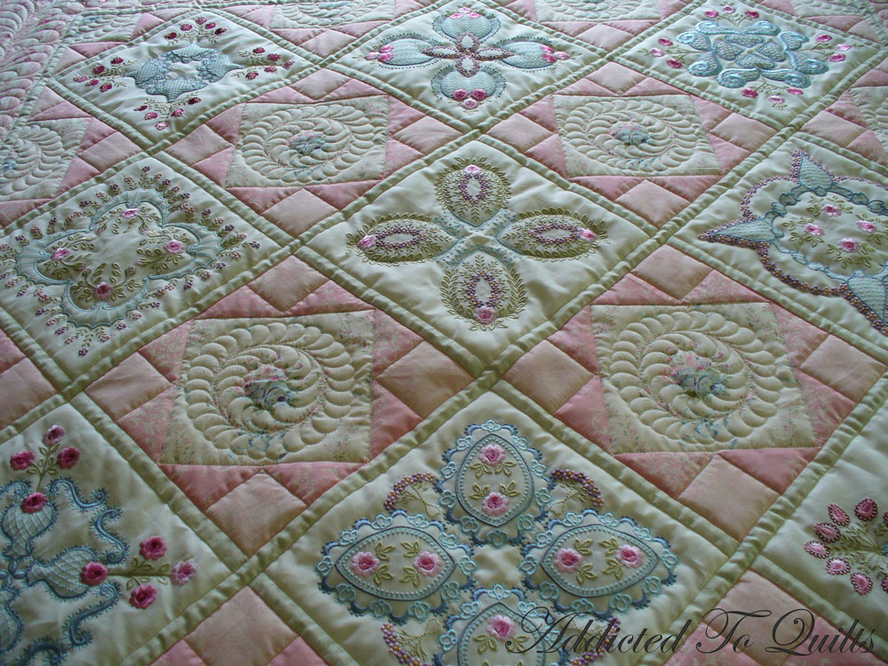 Addicted To Quilts Two Pretty Embroidery Quilts
