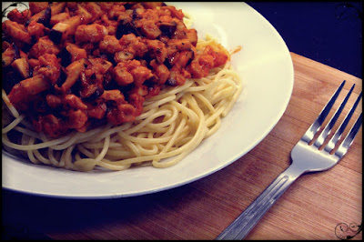 Pasta Con Setas Y Soja Texturizada