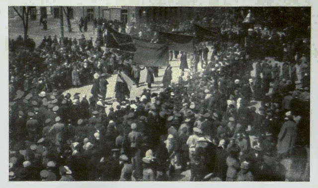 Odessa: After the revolutionary overthrow had been carried out, for a long time and almost daily animated crowds passed through the streets praising the accomplished deed.  