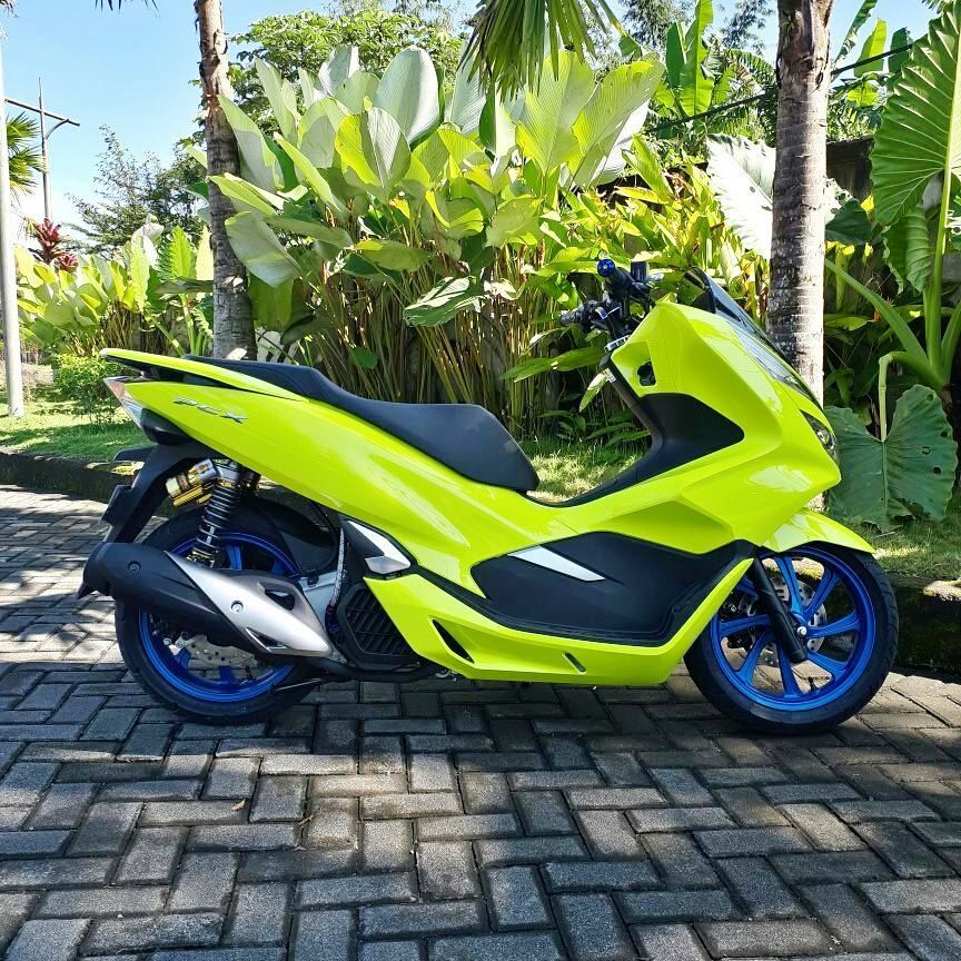 All New Honda Pcx Ini Dimodifikasi Dengan Warna Kuning Asli Keren
