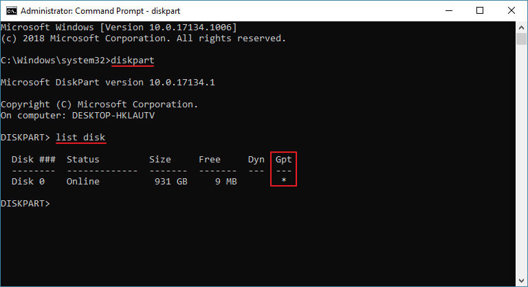 How To Know Gpt Or Mbr Partition Using Command Prompt 7281