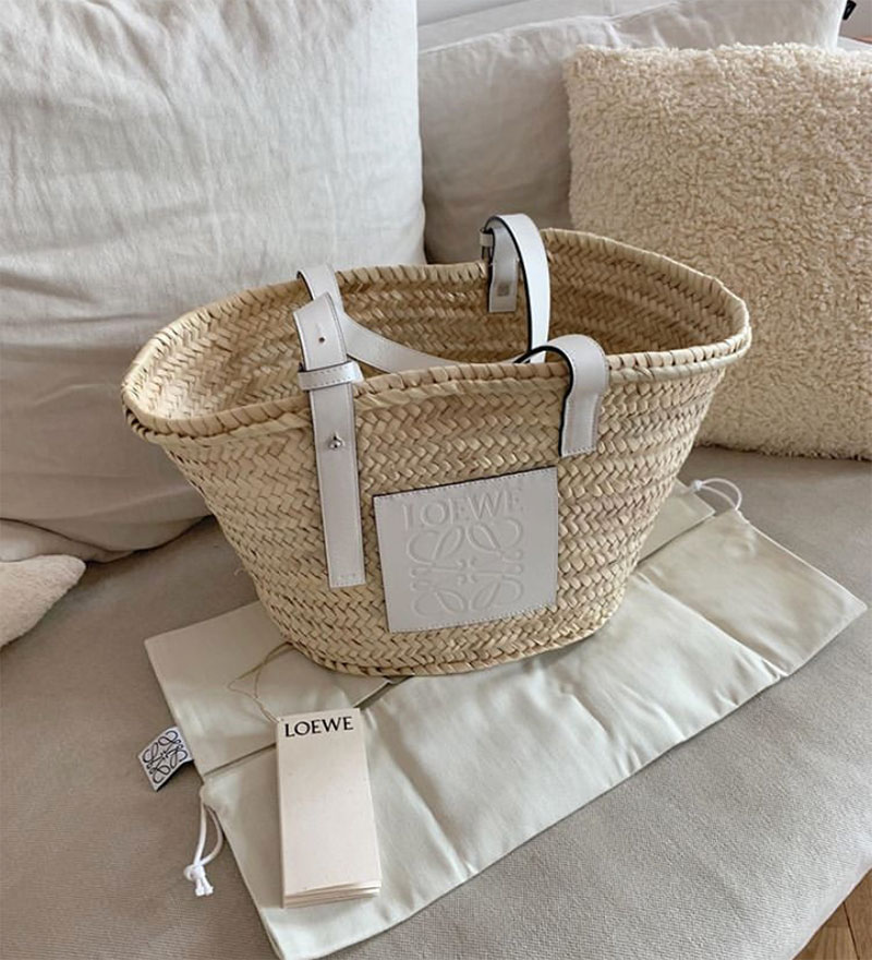 loewe raffia tote