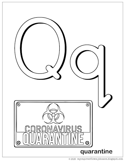 quarantine alphabet coloring page