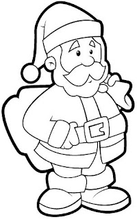 Santa Claus para colorear y pintar 