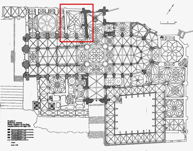 Plano cubiertas catedral de Burgos