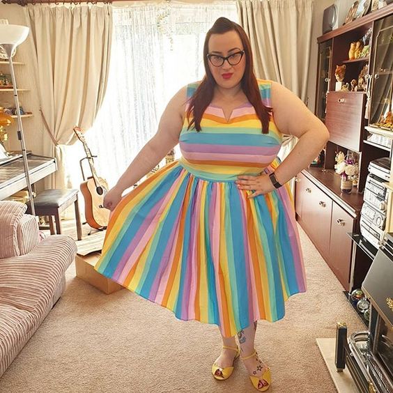 Collectif X Modcloth Candice Candy Stripes Dress
