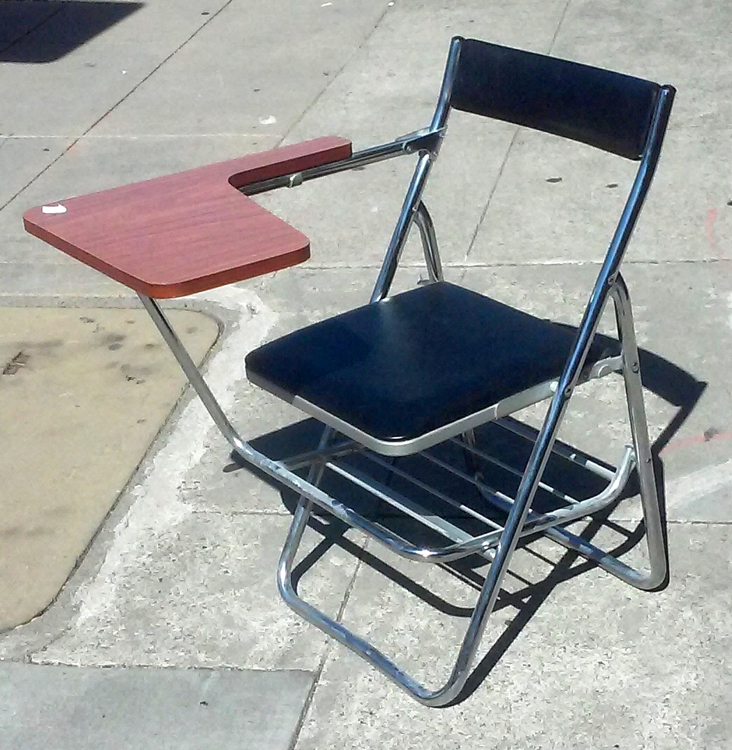 UHURU FURNITURE & COLLECTIBLES SOLD 6594 Vintage Folding School Desk