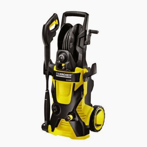 the Karcher X-Series featuring the Industry’s First Water Cooled Induction Motor 2000PSI Electric Pressure Washer with 25-Foot Hose and Hose Reel, K5.540